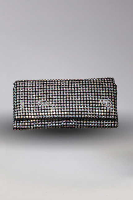 Mıknatıslı Kapaklı Çok Renkli Işıltılı Abiye Çanta